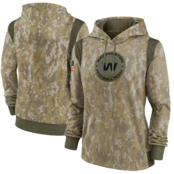 Women's Washington Commanders No. 2021 Salute to Service Therma Performance Pullover Hoodie - Olive