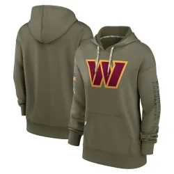 Women's Washington Commanders No. 2022 Salute to Service Performance Pullover Hoodie - Olive