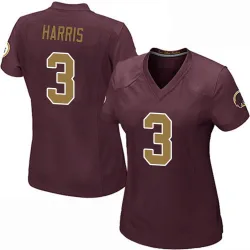 Women's Will Harris Washington Commanders No.3 Game Burgundy Alternate Jersey