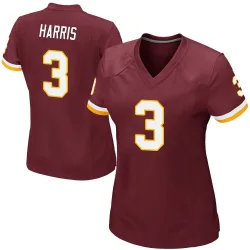 Women's Will Harris Washington Commanders No.3 Game Burgundy Team Color Jersey