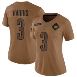 Women's Will Harris Washington Commanders No.3 Limited 2023 Salute To Service Jersey - Brown