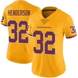 Women's Xavier Henderson Washington Commanders No.32 Limited Color Rush Jersey - Gold