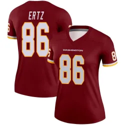 Women's Zach Ertz Washington Commanders No.86 Legend Burgundy Jersey