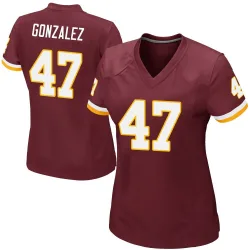 Women's Zane Gonzalez Washington Commanders No.47 Game Burgundy Team Color Jersey