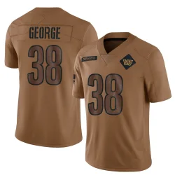 Youth Allan George Washington Commanders No.38 Limited 2023 Salute To Service Jersey - Brown