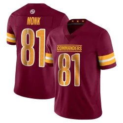 Youth Art Monk Washington Commanders No.81 Limited Vapor Burgundy Jersey
