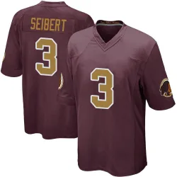 Youth Austin Seibert Washington Commanders No.3 Game Burgundy Alternate Jersey