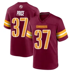 Youth Bobby Price Washington Commanders No.37 Game Burgundy Jersey