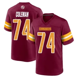 Youth Brandon Coleman Washington Commanders No.74 Game Burgundy Jersey