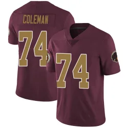Youth Brandon Coleman Washington Commanders No.74 Limited Burgundy Alternate Vapor Untouchable Jersey