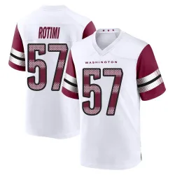 Youth Bunmi Rotimi Washington Commanders No.57 Game Jersey - White