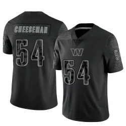 Youth Camaron Cheeseman Washington Commanders No.54 Limited Reflective Jersey - Black