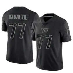 Youth Carl Davis Jr. Washington Commanders No.77 Limited Reflective Jersey - Black