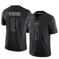 Youth Car'lin Vigers Washington Commanders No.0 Limited Reflective Jersey - Black
