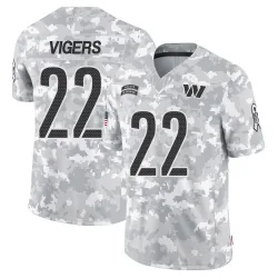 Youth Car'lin Vigers Washington Commanders No.22 Limited 2024 Salute to Service Jersey - Arctic Camo