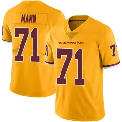 Youth Charles Mann Washington Commanders No.71 Limited Color Rush Jersey - Gold