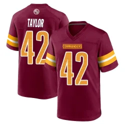 Youth Charley Taylor Washington Commanders No.42 Game Burgundy Jersey