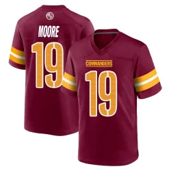 Youth Chris Moore Washington Commanders No.19 Game Burgundy Jersey