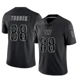 Youth Cole Turner Washington Commanders No.88 Limited Reflective Jersey - Black