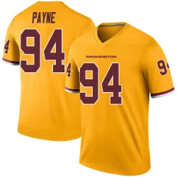 Youth Daron Payne Washington Commanders No.94 Legend Color Rush Jersey - Gold