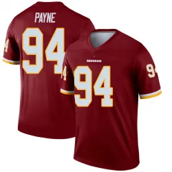 Youth Daron Payne Washington Commanders No.94 Legend Inverted Burgundy Jersey
