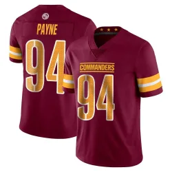 Youth Daron Payne Washington Commanders No.94 Limited Vapor Burgundy Jersey