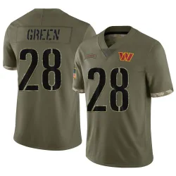 Youth Darrell Green Washington Commanders No.28 Limited 2022 Salute To Service Jersey - Olive