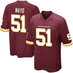 Youth David Mayo Washington Commanders No.51 Game Burgundy Team Color Jersey