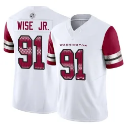 Youth Deatrich Wise Jr. Washington Commanders No.91 Limited Vapor F.U.S.E. Jersey - White