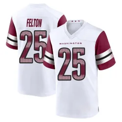 Youth Demetric Felton Washington Commanders No.25 Game Jersey - White