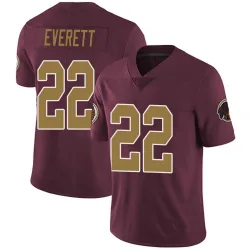 Youth Deshazor Everett Washington Commanders No.22 Limited Burgundy Alternate Vapor Untouchable Jersey