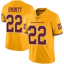 Youth Deshazor Everett Washington Commanders No.22 Limited Color Rush Jersey - Gold