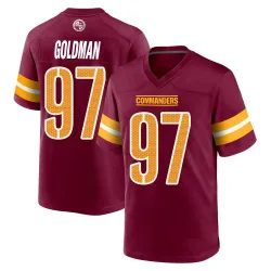 Youth Eddie Goldman Washington Commanders No.97 Game Burgundy Jersey