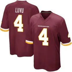 Youth Frankie Luvu Washington Commanders No.4 Game Burgundy Team Color Jersey