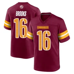 Youth Ja'Corey Brooks Washington Commanders No.16 Game Burgundy Jersey