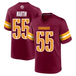 Youth Jacob Martin Washington Commanders No.55 Game Burgundy Jersey