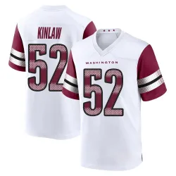 Youth Javon Kinlaw Washington Commanders No.52 Game Jersey - White