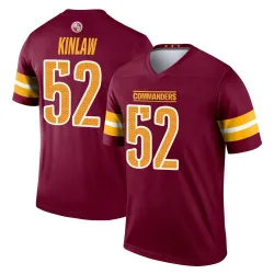 Youth Javon Kinlaw Washington Commanders No.52 Legend Burgundy Jersey