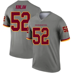 Youth Javon Kinlaw Washington Commanders No.52 Legend Inverted Jersey - Gray