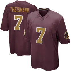 Youth Joe Theismann Washington Commanders No.7 Game Burgundy Alternate Jersey
