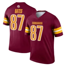 Youth John Bates Washington Commanders No.87 Legend Burgundy Jersey