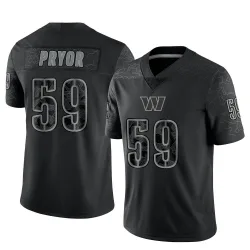 Youth Joshua Pryor Washington Commanders No.59 Limited Reflective Jersey - Black
