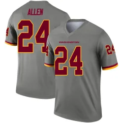 Youth Kazmeir Allen Washington Commanders No.24 Legend Inverted Jersey - Gray