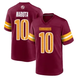 Youth Marcus Mariota Washington Commanders No.10 Game Burgundy Jersey
