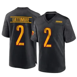 Youth Marshon Lattimore Washington Commanders No.2 Game Alternate Jersey - Black