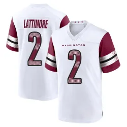 Youth Marshon Lattimore Washington Commanders No.2 Game Jersey - White