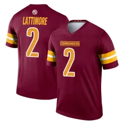 Youth Marshon Lattimore Washington Commanders No.2 Legend Burgundy Jersey