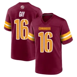 Youth Matt Gay Washington Commanders No.16 Game Burgundy Jersey