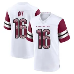 Youth Matt Gay Washington Commanders No.16 Game Jersey - White