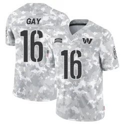 Youth Matt Gay Washington Commanders No.16 Limited 2024 Salute to Service Jersey - Arctic Camo